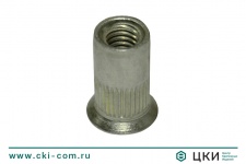 Заклёпка-гайка стальная с потайным бортиком рифлёная  (СТ UK РИФ 90°)