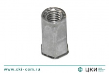 Заклёпка-гайка стальная с потайным уменьшенным бортиком шестигранная (СТ UK HEX) 1/2